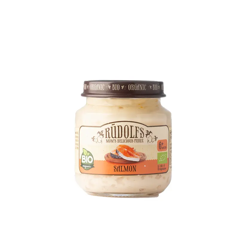 Rudolfs Organic Salmon Puree For Babies 6+ Months – Stage 2, 115G 1