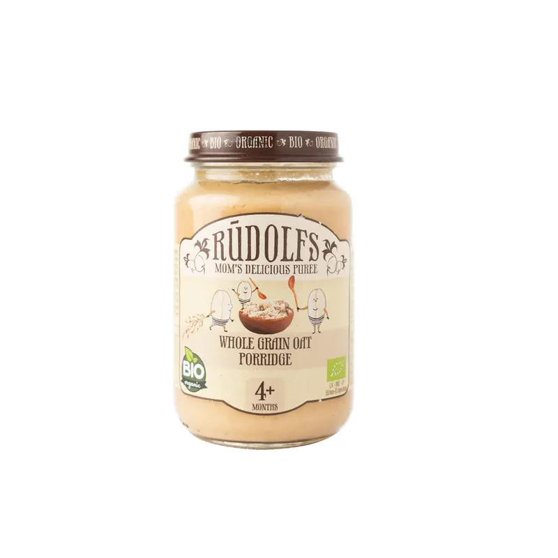 Rudolfs Whole Grain Oat Porridge – Gentle Stage 1 Organic Baby Food (4+ Months, 190G) 1