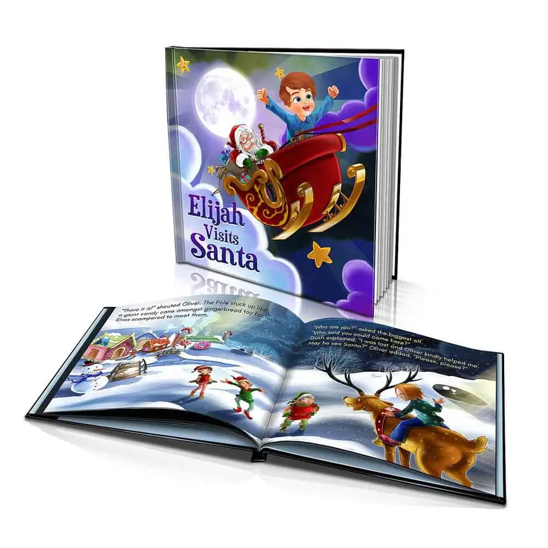 Santa Visit Hardcover Storybook – Holiday-Themed Large Children'S Book 1