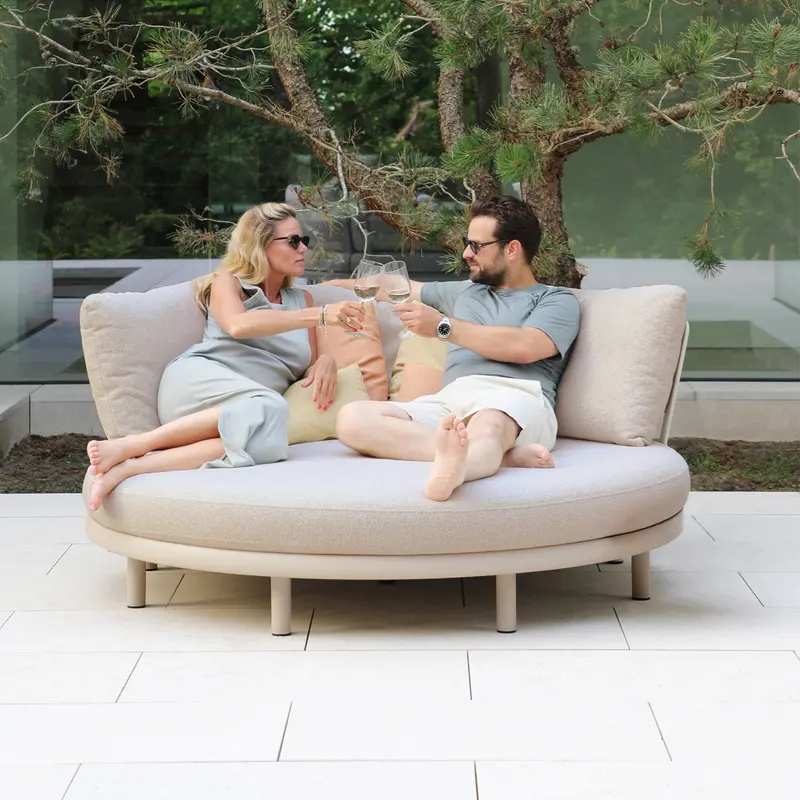 Selene Outdoor Daybed In Fawn Fabric 1