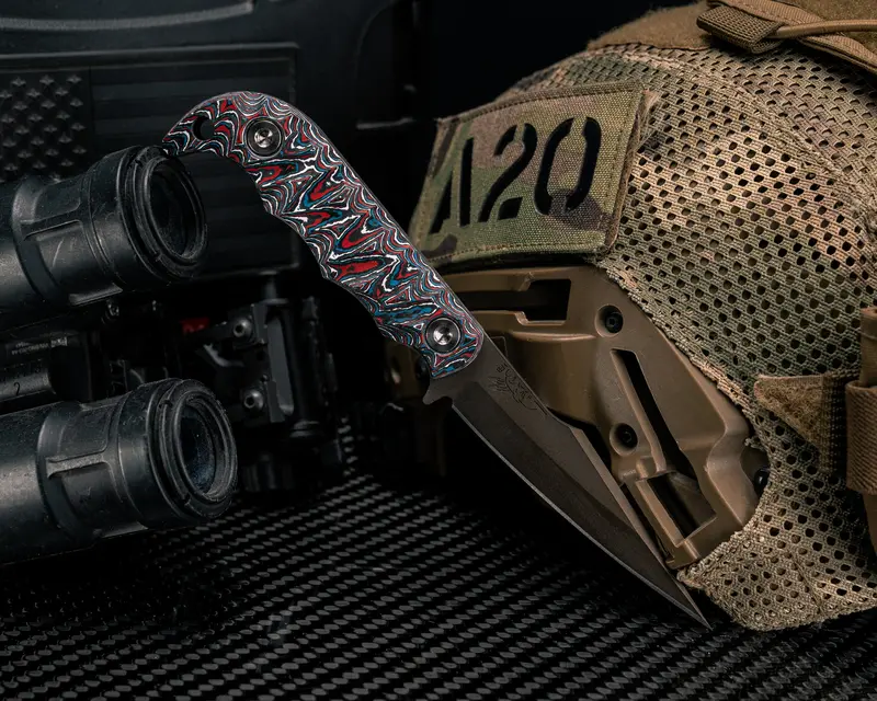 Senator Folding Knife – Nebula Carbon Steel, Midnight Bronze Cerkote Finish, Titanium Fasteners, Tactile Grip 1