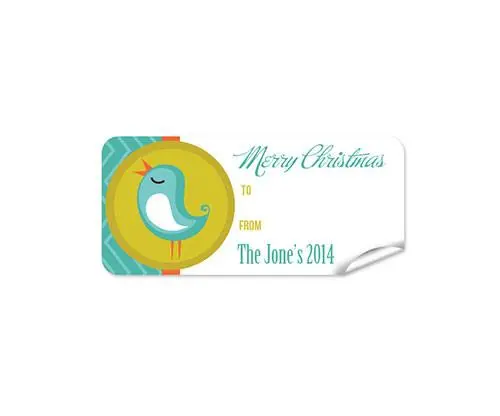 Set Of 27 Blue Bird Christmas Labels 1