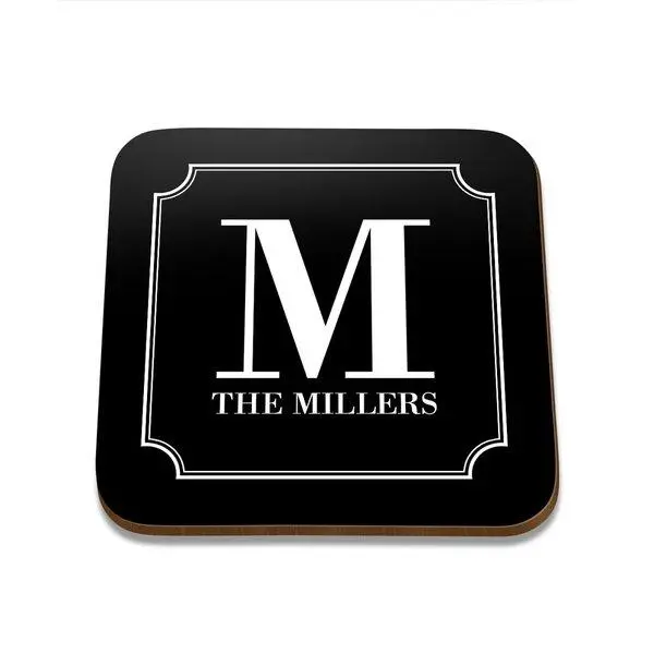 Set Of 4 Monogram Square Coasters 1