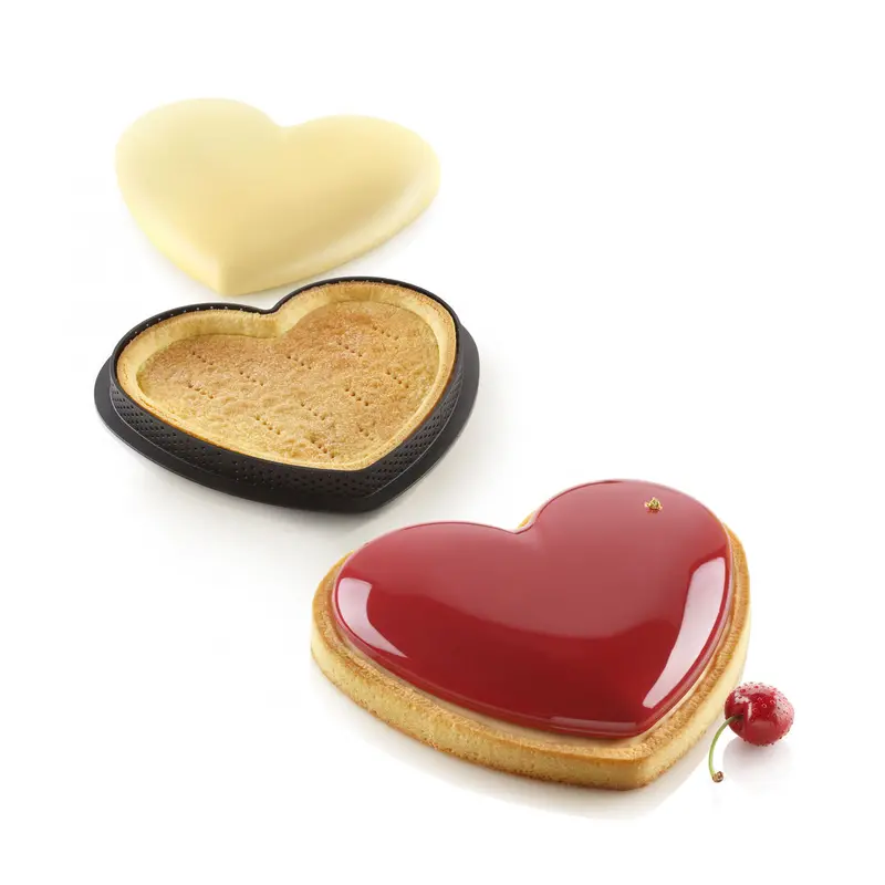 Silikomart Amore Tart Ring Kit: Silicone Mould + Elegant Ring For Fine Pastries 1