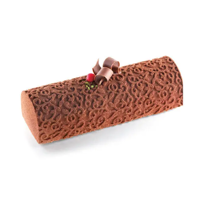 Silikomart Arabesque 1300 Buche Mould Set With Intricate Ornamental Design 1