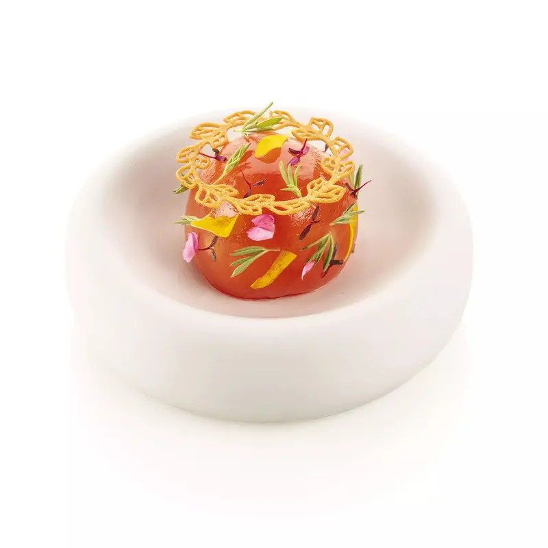 Silikomart Corona Circular Silicone Decor Mould – Ornamental Border Design For Dessert Plating 1