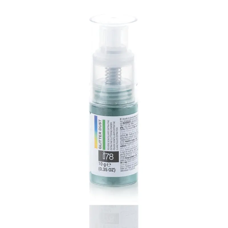 Silikomart Edible Green Luster Spray – Food-Grade Glitter Dust (10 G) 1