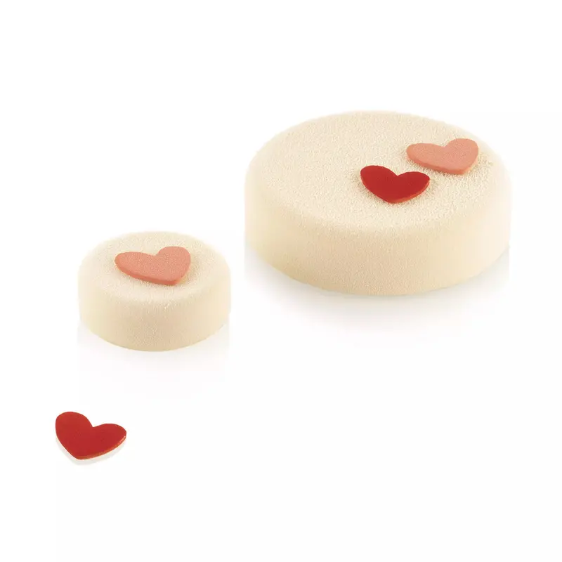 Silikomart Heart-Shaped Chablon Decor Mould – Elegant Dessert Stenciling Template 1