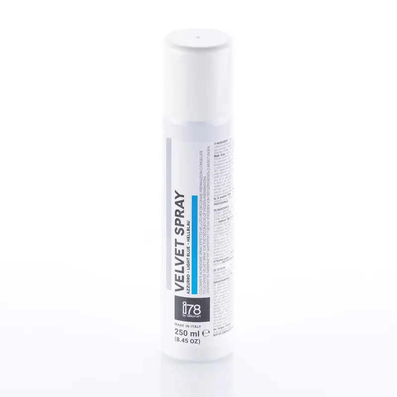 Silikomart Pale Blue Cocoa Butter Velvet Spray – 250 Ml Elegant Finish 1