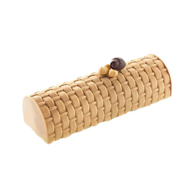 Silikomart Vienna 1300 Bûche Cake Mold Set – Textured Silicone 1
