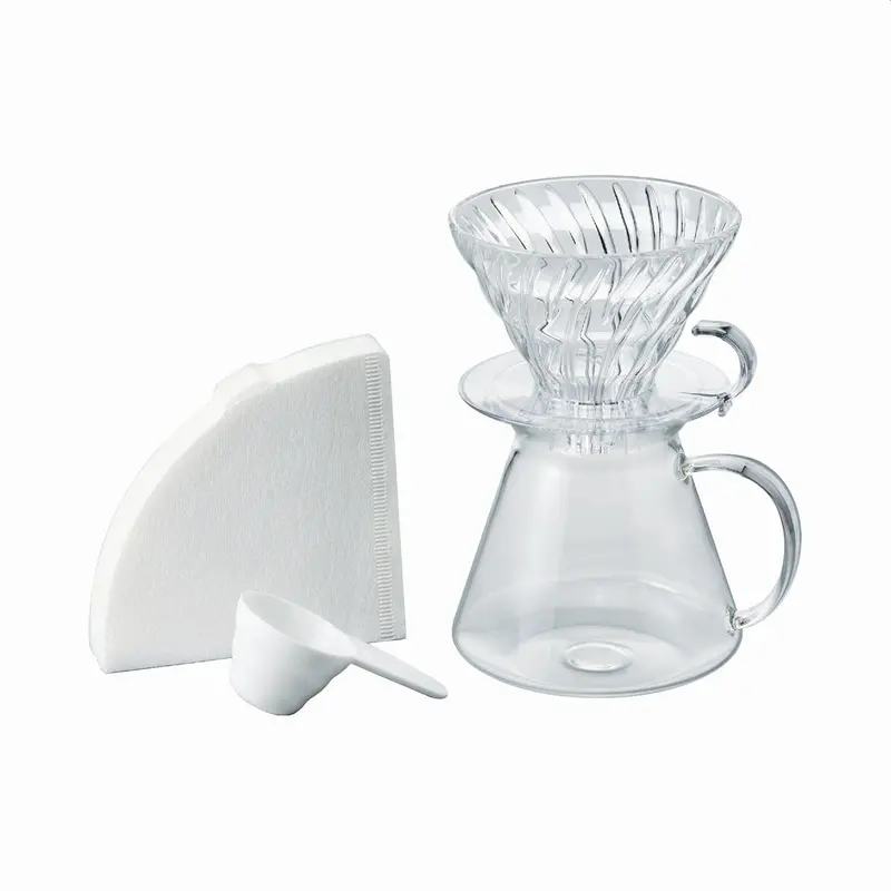 Simply Hario V60 Complete Glass Brewing Kit – Includes Dripper & Server 1