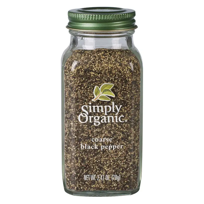 Simply Organic Coarse Black Pepper – 70G Whole-Grind Seasoning 1