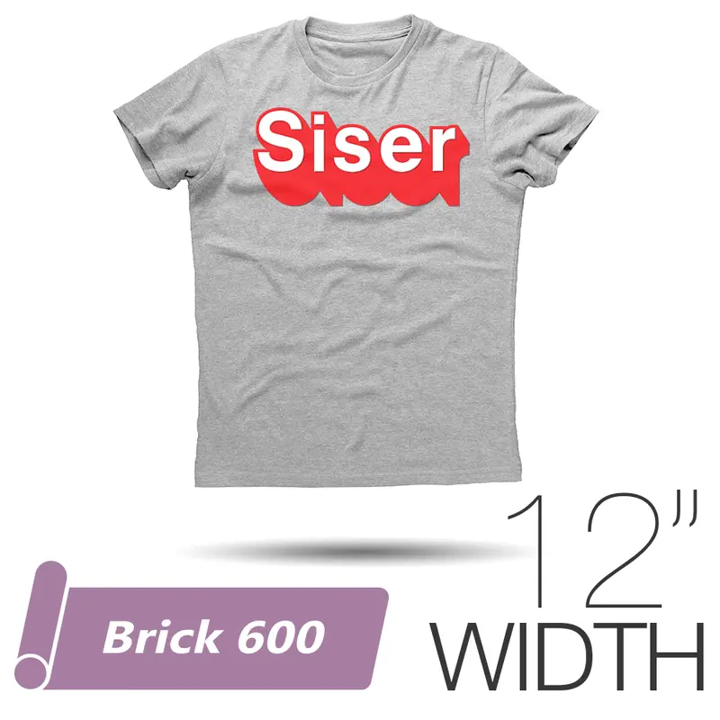 Siser Brick 600 Htv – 12" Width Premium Heat Transfer Vinyl (Per Yard) 1