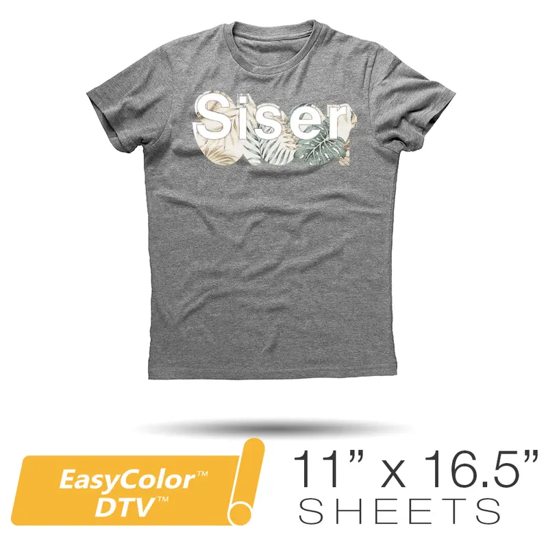 Siser Easycolor Dtv Inkjet-Printable Heat Transfer Vinyl – 11" × 16.5", Pack Of 25 Sheets 1