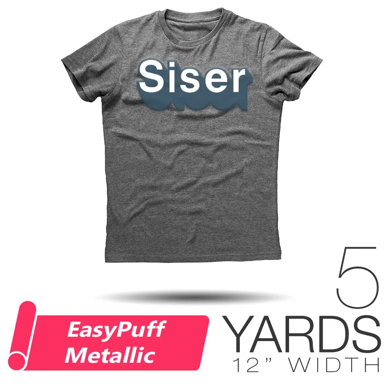 Siser Easypuff Metallic Raised-Effect Htv – 12" × 5 Yards 1