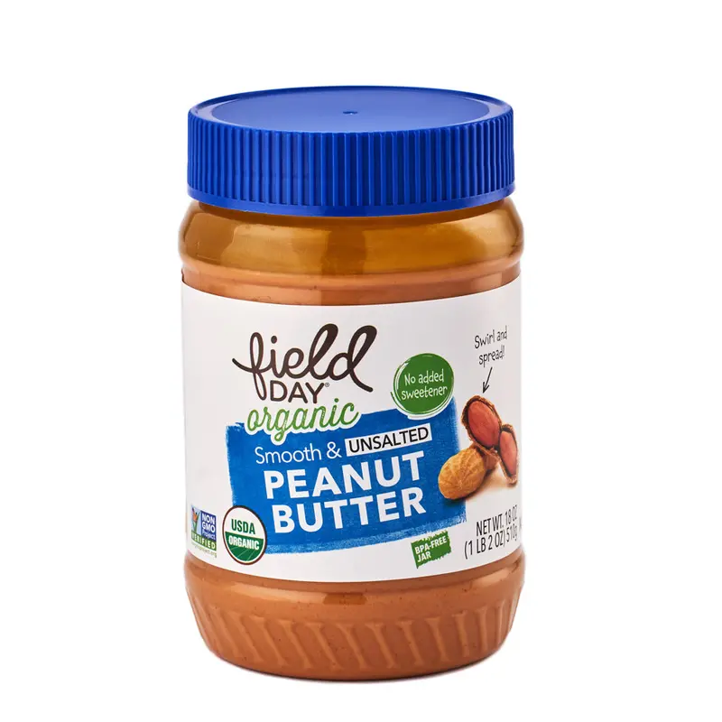 Smooth Unsalted Organic Peanut Butter – Pure & Simple, 510 G 1