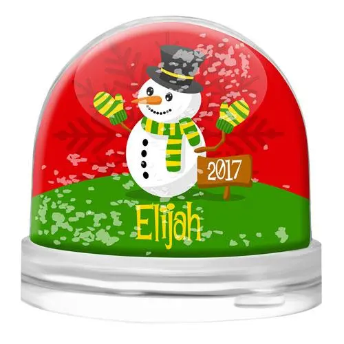 Snowman Snow Globe With Animated Scene 1