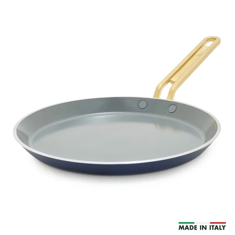 Stanley Tucci Ceramic Nonstick 10" Crepe And Omelette Pan In Marino Blue 1