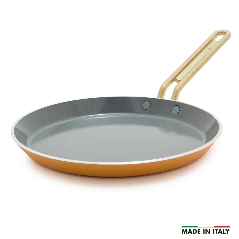 Stanley Tucci Ceramic Nonstick 10" Crepe And Omelette Pan In Roma Gold 1