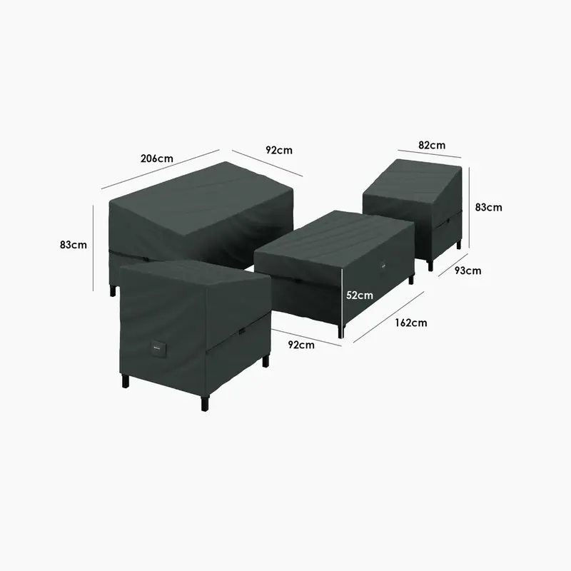 Stormtex Luna 3-Seater Outdoor Dining Sofa Cover Set 1