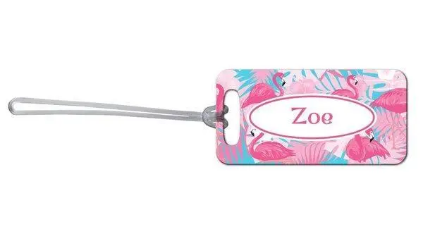 Stylish Flamingo Travel Bag Tag 1