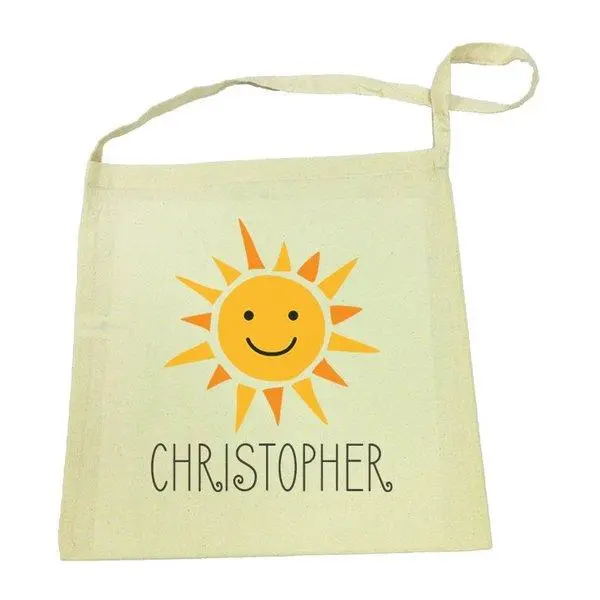 Sunshine-Themed Calico Tote Bag 1
