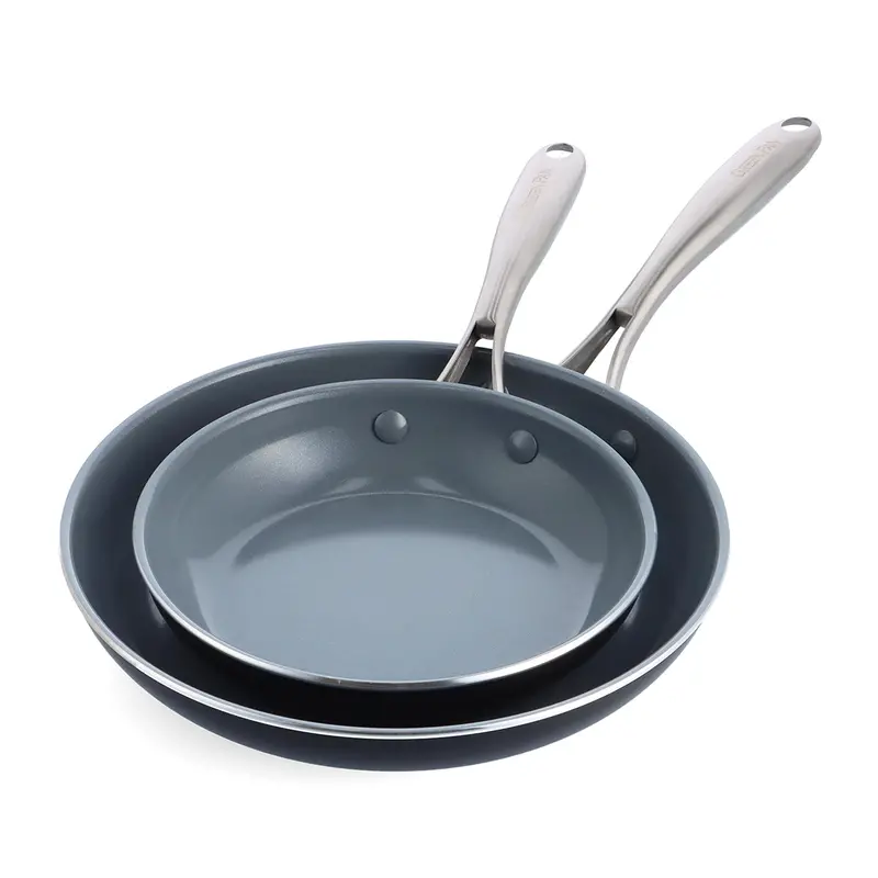 Swift Ceramic Nonstick Fry Pan Set – 8" And 10" Lightweight Cookware 1