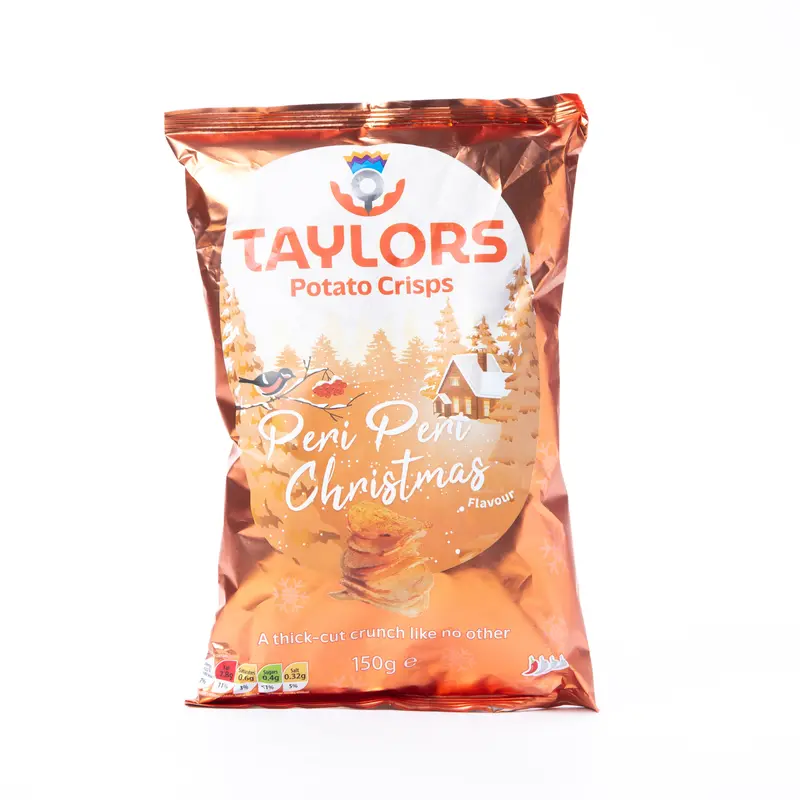 Taylors Peri Peri Christmas Potato Crisps – 150G Festive Flavor 1