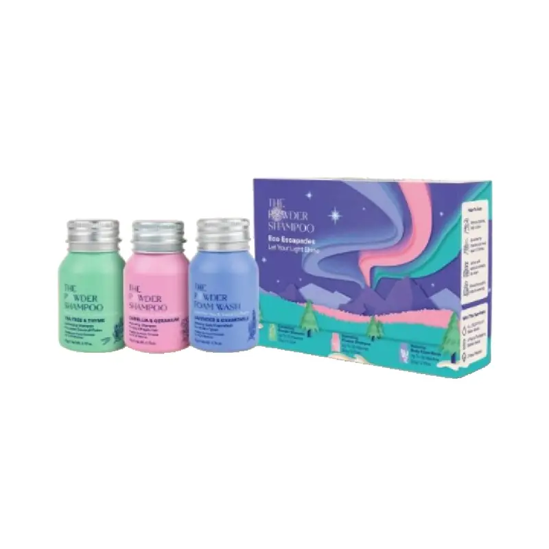 The Powder Shampoo Eco Escapades ‘Let Your Light Shine’ Refillable Set 1