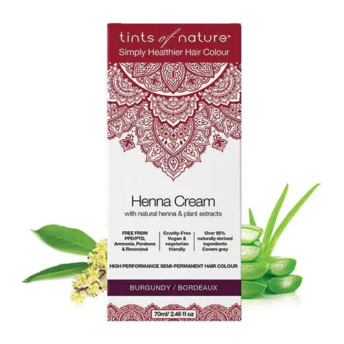 Tints Of Nature Burgundy Henna Cream Hair Color – Semi-Permanent (70Ml) 1