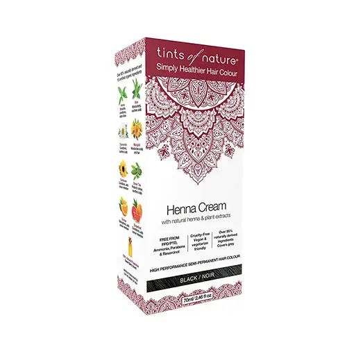 Tints Of Nature Henna-Based Hair Color – Black Semi-Permanent Cream, 70Ml 1