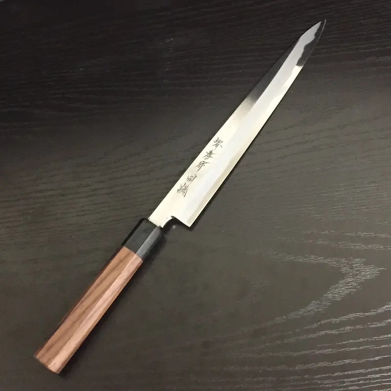 Tokujou Sashimi Yanagi Knife – Sandalwood (Shitan) Handle 1