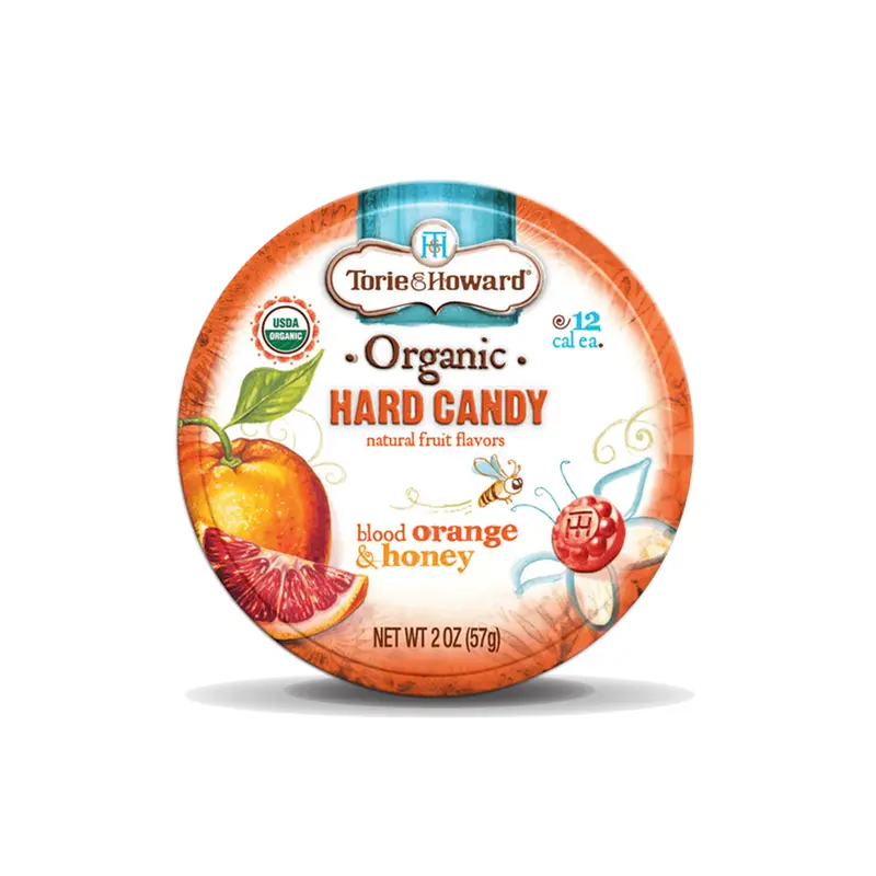 Torie & Howard Blood Orange & Honey Organic Hard Candies – 57G Naturally Flavored 1