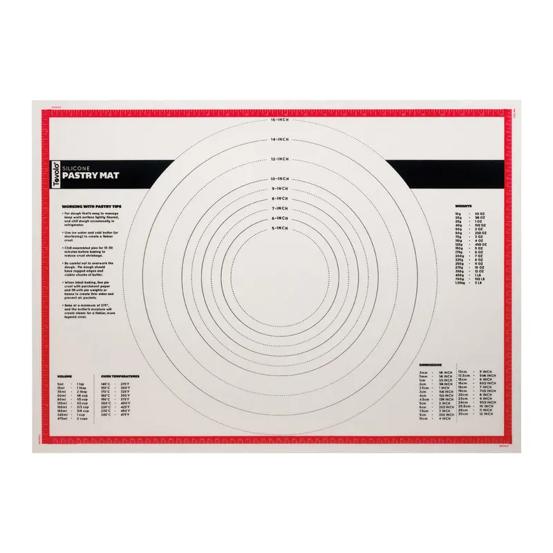 Tovolo Non-Slip Silicone Pastry Prep Mat – Heat-Resistant & Measured 1