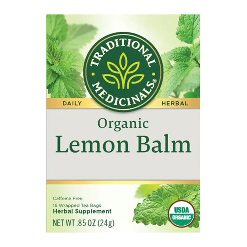 Traditional Medicinals Lemon Balm Herbal Tea – 16 Organic Calming Infusion Bags 1