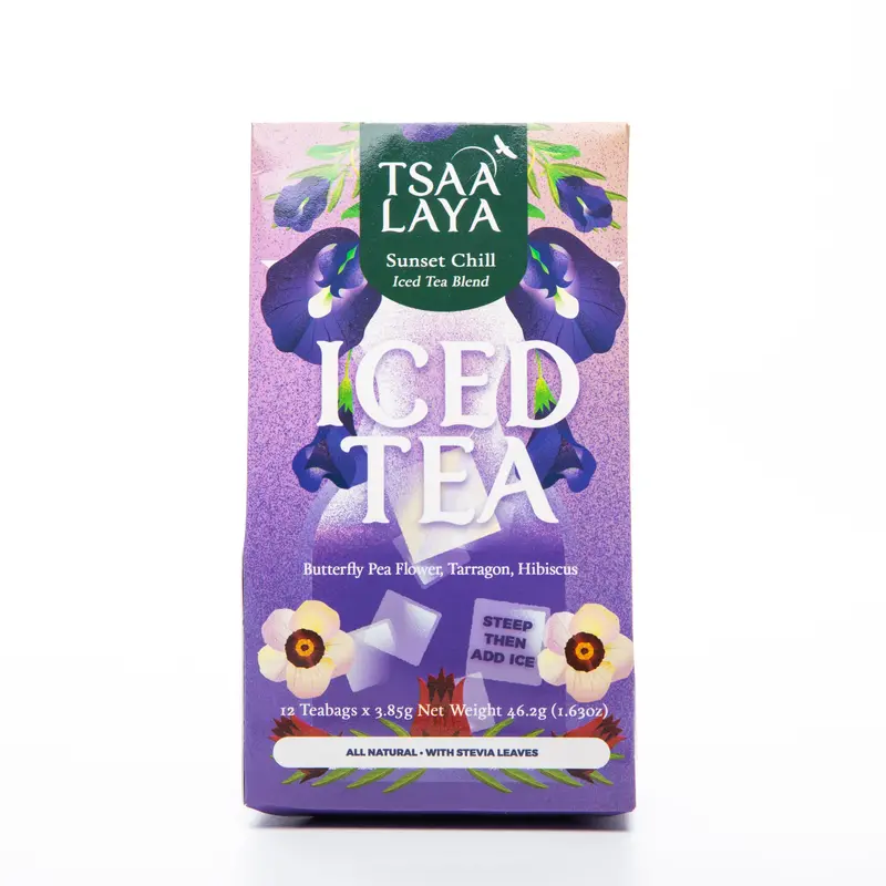 Tsaa Laya Sunset Chill Iced Herbal Tea – 12 Biodegradable Tea Bags 1