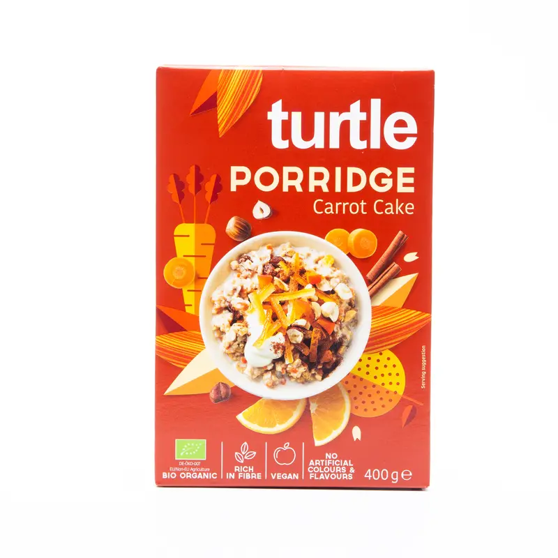 Turtle Carrot Cake Porridge – 400G Spiced Oat-Based Breakfast 1