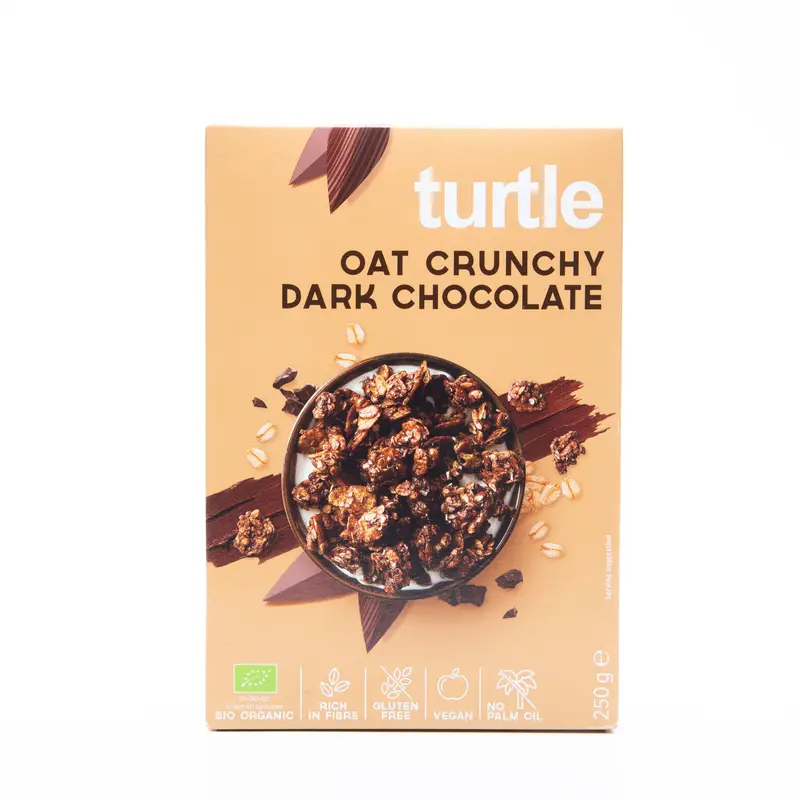 Turtle Dark Chocolate Oat Crunch Granola – 250G Indulgent Breakfast Topping 1