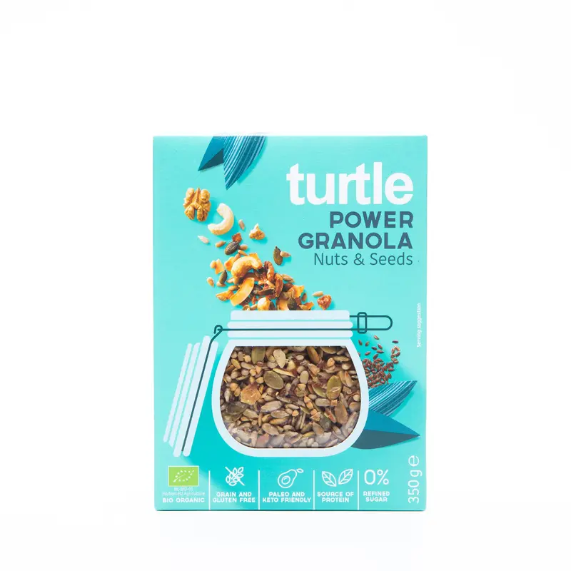 Turtle Nuts & Seeds Power Granola – 350G High-Protein Energy Breakfast 1