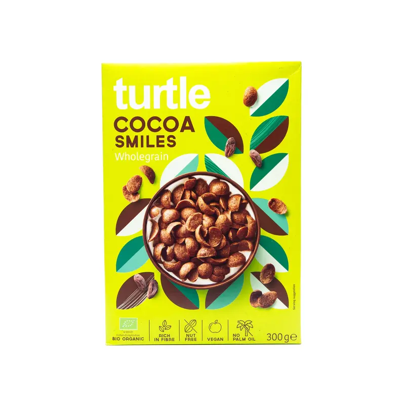 Turtle Whole Grain Cocoa Smiles Cereal – 300G 1