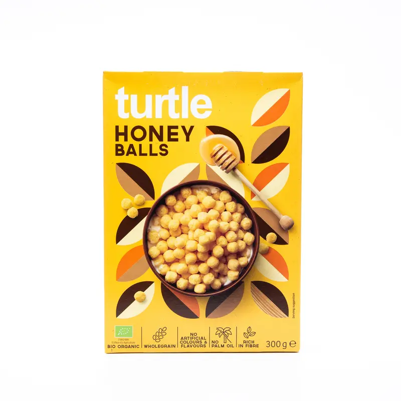 Turtle Whole Grain Honey Cereal Balls – 300G 1