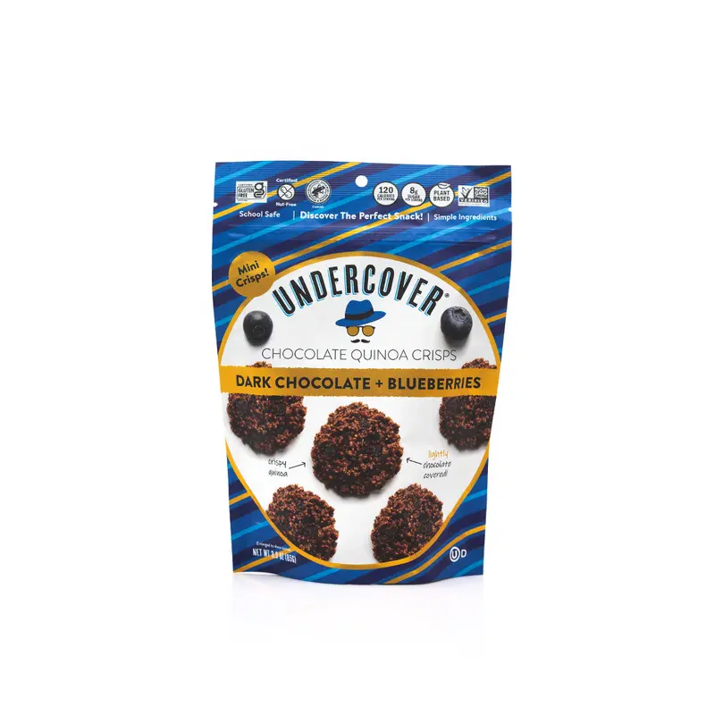 Undercover Dark Chocolate Quinoa Crisps With Blueberries (57G) 1