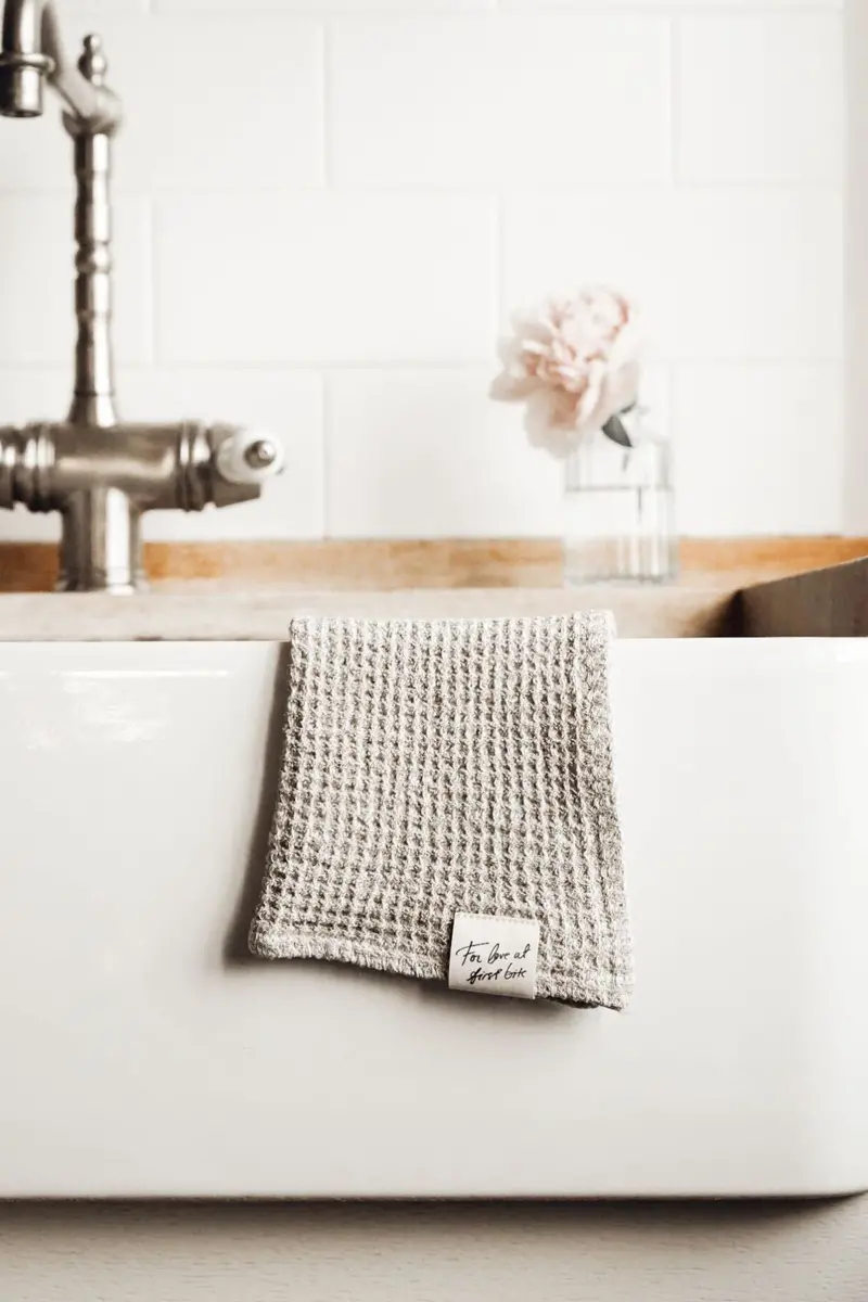 Undyed Natural Linen Dishcloth 1