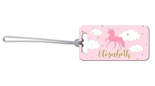 Unicorn-Themed Pink Bag Tag For Luggage 1