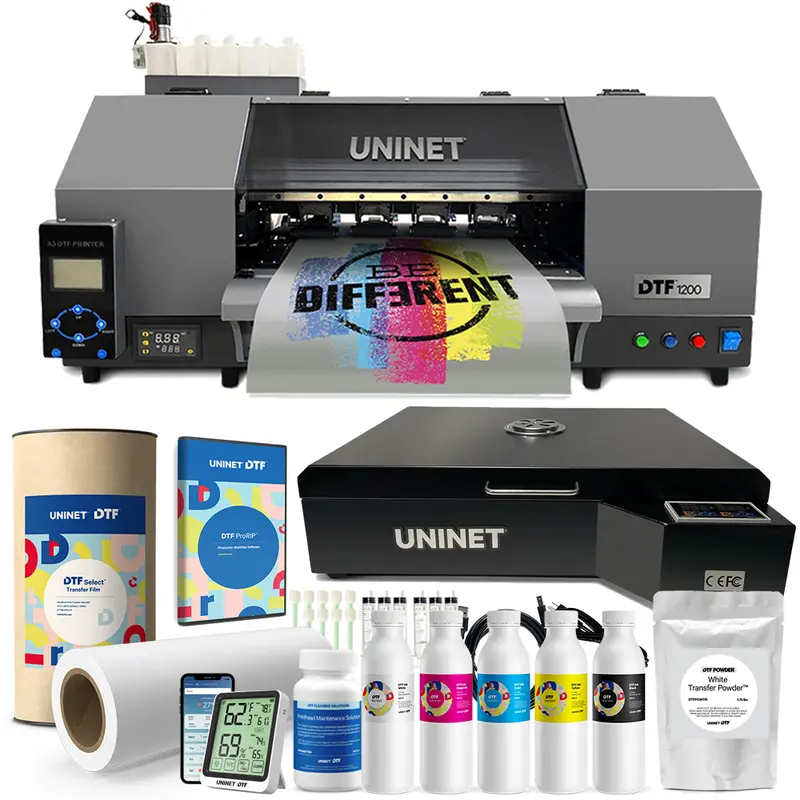 Uninet Dtf 1200 — 13" Direct-To-Film Printer With Integrated Oven Bundle 1