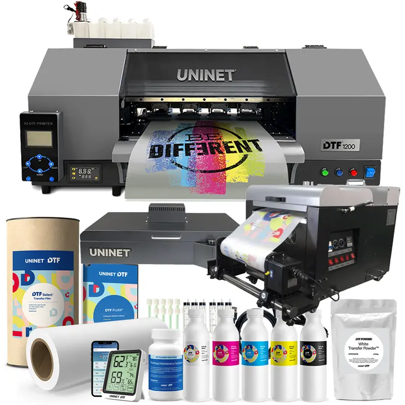 Uninet Dtf 1200 — 13" Dtf Printer With Shaker + Filtered Oven Bundle 1