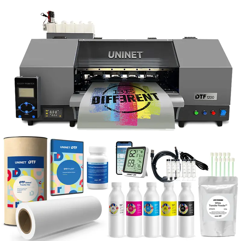 Uninet Dtf 1200 13" Dual-Head Direct-To-Film Printer 1