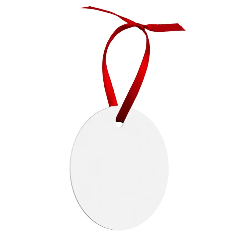 Unisub 2.35" X 3" Oval Aluminum Sublimation Ornament 1