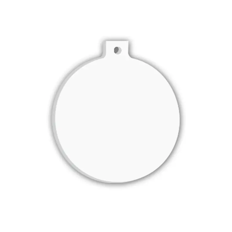 Unisub Sublimation Ornament – 3" X 3.37" Ball-And-Stem Acrylic Design 1