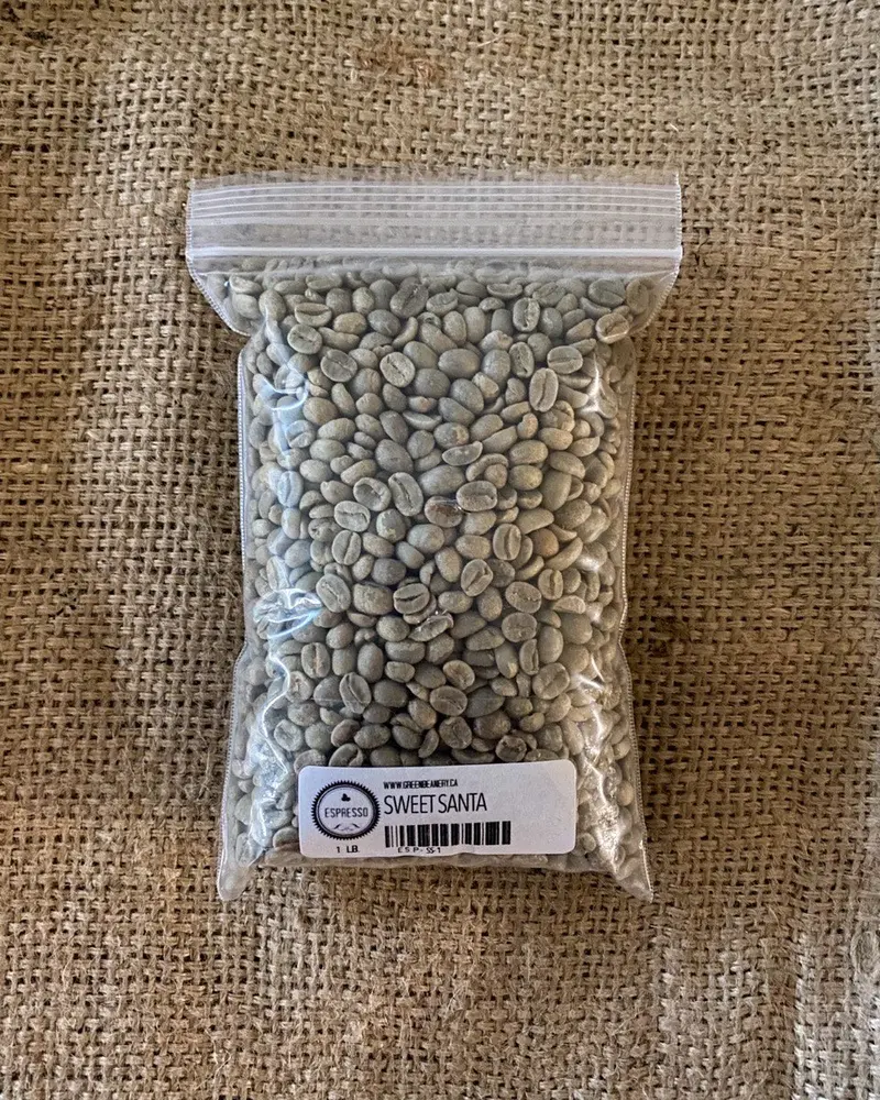 Unroasted Espresso Sweet Santa Green Coffee Beans 1